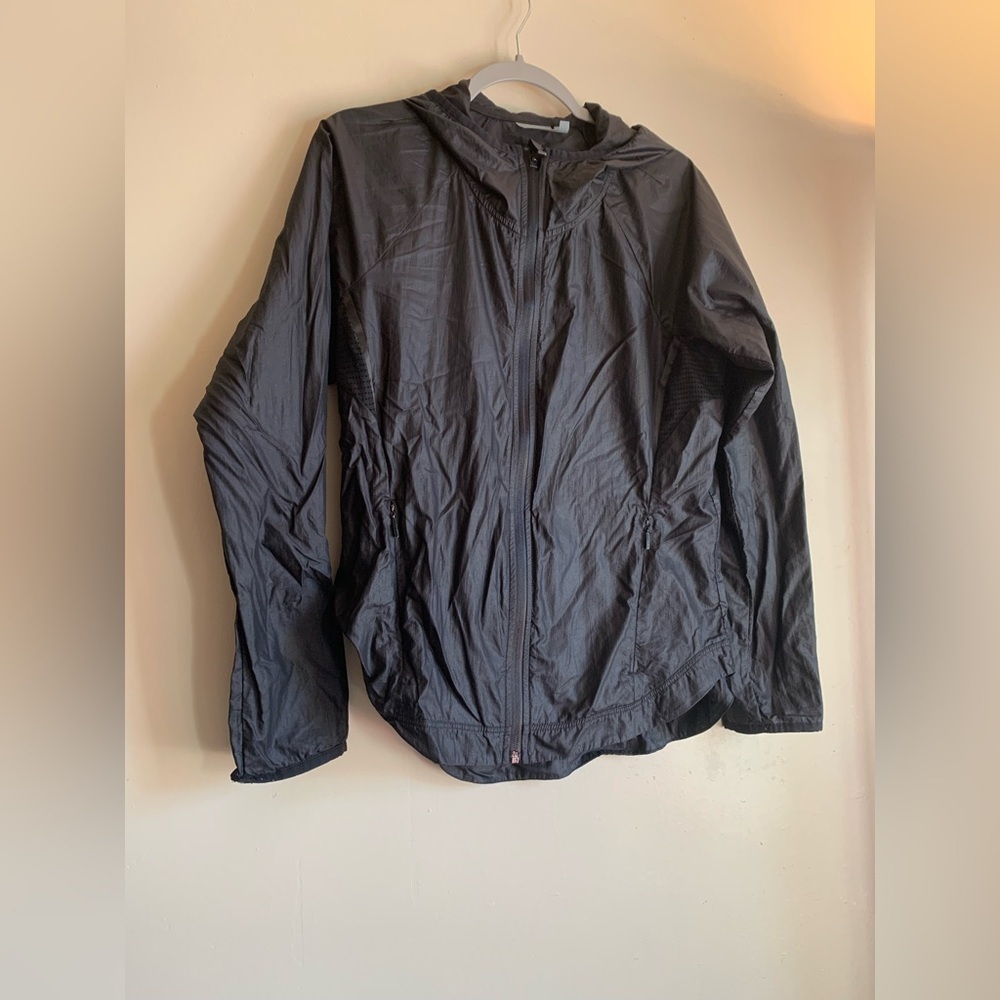 Athleta Lightweight Jacket Coat Windbreaker Women Size Small Black Athletic